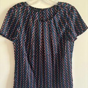 Talbots silk short sleeve blouse size small